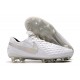 Scarpe Nike Tiempo Legend VIII Elite FG - Bianco Puro Platino Grigio