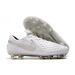 Scarpe Nike Tiempo Legend VIII Elite FG - Bianco Puro Platino Grigio