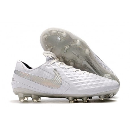 Scarpe Nike Tiempo Legend VIII Elite FG - Bianco Puro Platino Grigio