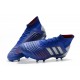 adidas Scarpa Predator 19.1 FG Blu Argento