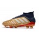 adidas Scarpa Predator 19.1 FG Oro Argento Rosso
