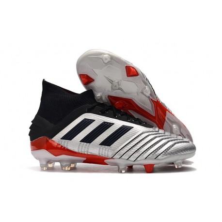 adidas Scarpa Predator 19.1 FG Argento Nero