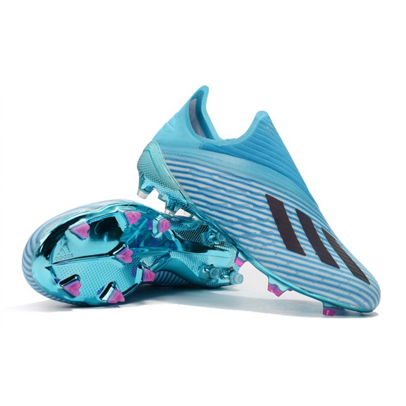 adidas X 19 FG Nuovo Scarpa da Calcio Ciano Brillante Nero