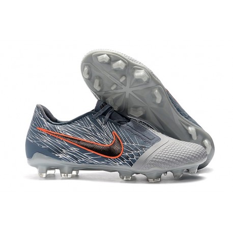 Scarpa Nuovo Nike Phantom Vnm Elite FG Grigio Lupo Nero Blu Armory