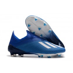 adidas X 19+ FG Nuovo Scarpa da Calcio - Blu Bianco