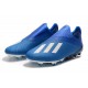 adidas X 19+ FG Nuovo Scarpa da Calcio - Blu Bianco