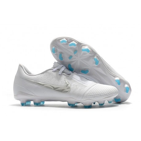 Scarpa Nuovo Nike Phantom Vnm Elite FG Bianco Metallico