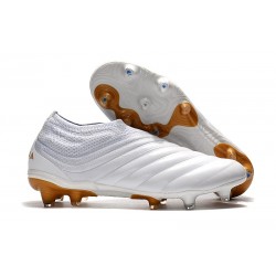 Nuovo Tacchetti da Calcio Adidas Copa 19+ FG Bianco Oro