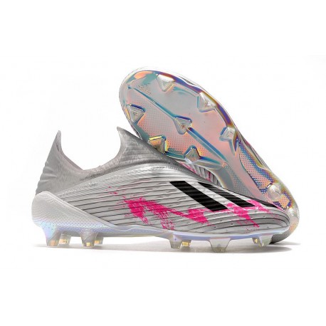 adidas X 19+ FG Nuovo Scarpa da Calcio - Argento Nero Rosa