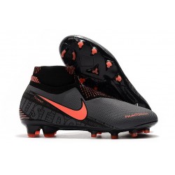 Nike Phantom Vision Elite Dynamic Fit FG Grigio Scuro Mango Acceso Nero