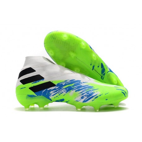 Scarpe da Calcio adidas Nemeziz 19+ FG Bianco Verde Blu