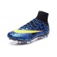 2015 Scarpa da calcio per terreni duri Nike Mercurial Superfly - Uomo Leopardo Blu Volt Nero