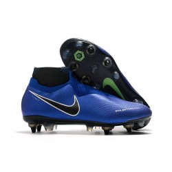 Nike Phantom Vision Elite DF SG-Pro Anti Clog Bianco Nero Blu Racer