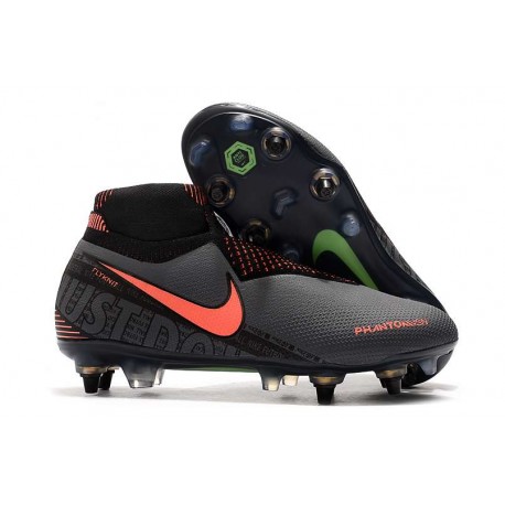 Nike Phantom Vision Elite DF SG-Pro Anti Clog Grigio Scuro Mango Acceso Nero