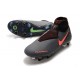 Nike Phantom Vision Elite DF SG-Pro Anti Clog Grigio Scuro Mango Acceso Nero