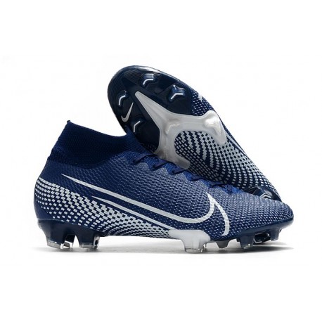 Scarpa Calcio Nike Mercurial Superfly 7 Elite FG - Blu Bianco