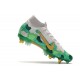 Nike Mercurial Vapor 13 Elite SG-Pro AC Mbappe Gris Dorado Verde