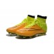 Nuove Scarpe calcio Nike Mercurial Superfly FG - Pelle Giallo Volt Nero
