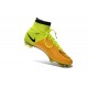 Nuove Scarpe calcio Nike Mercurial Superfly FG - Pelle Giallo Volt Nero