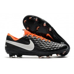 Scarpe Nike Tiempo Legend VIII Elite FG - Nero Bianco Arancione