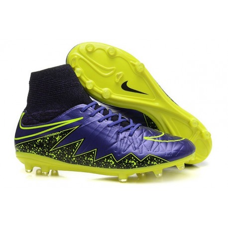 2015 Scarpe Nike HyperVenom Phantom II FG - Uomo - Viola Nero Volt