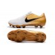 Nike Scarpe Calcio Phantom Venom Elite FG Bianco Oro Nero