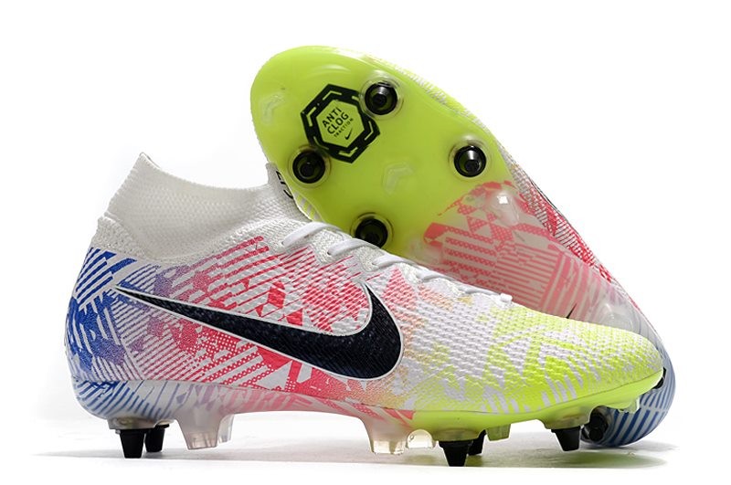 Nike Mercurial Superfly 7 Elite DF SG PRO Neymar Bianco Nero Blu Volt