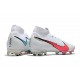 Nike Mercurial Superfly VII Elite Dynamic Fit FG Bianco Cremisi Blu