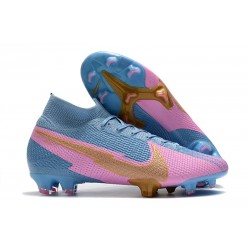 Nike Mercurial Superfly 7 Elite DF FG Blu Rosa Oro