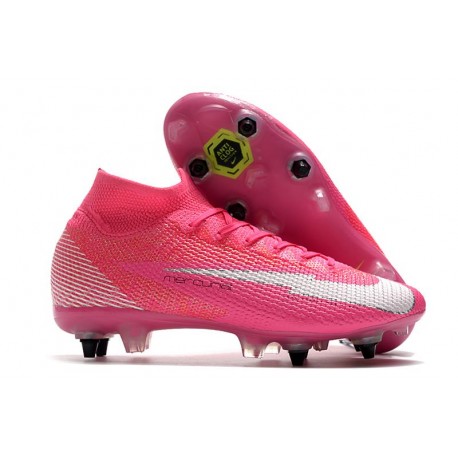 Nike Mercurial Superfly 7 Elite DF SG-PRO x Mbappé Rosa Blast Bianco