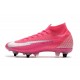 Nike Mercurial Superfly 7 Elite DF SG-PRO x Mbappé Rosa Blast Bianco