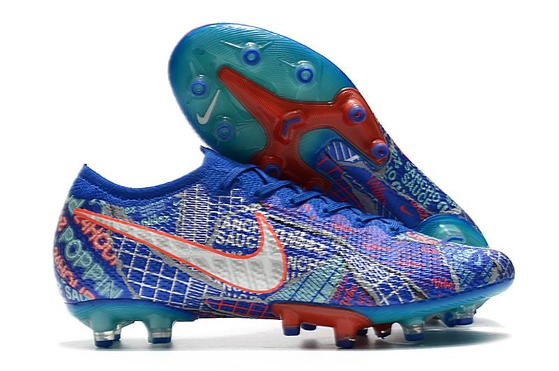 Nike Mercurial Vapor 13 Elite AG Sancho Blu Racer Bianco Verde Aurora