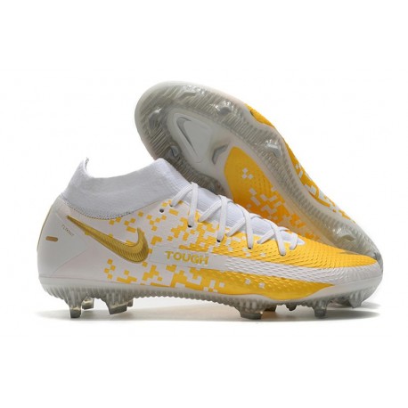 Nike Phantom GT Elite Dynamic Fit FG scarpa da calcio uomo Oro Bianco