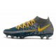 Nuovo Scarpe Nike Phantom GT Elite DF FG Blu Grigio Giallo