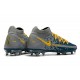 Nuovo Scarpe Nike Phantom GT Elite DF FG Blu Grigio Giallo