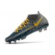 Nuovo Scarpe Nike Phantom GT Elite DF FG Blu Grigio Giallo