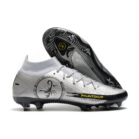 Nike Phantom Scorpion GT Elite DF FG Platino Argento Metallico Nero