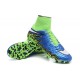 Nuove SCARPE NIKE HyperVenom Phantom II FG Blu Verde Nero Bianco