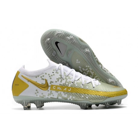 Nike Nuovo Scarpa Calcio Phantom GT Elite FG Oro Bianco