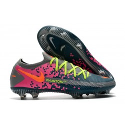 Scarpe Nike Phantom GT Elite FG Grigio Blu Rosa