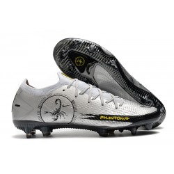 Nike Nuovo Scarpa Calcio Phantom GT Scorpion Elite FG Argento Nero