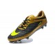 2015 Scarpa da calcio Nike HyperVenom Phantom FG Oro Volt Nero