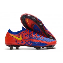 Nike Nuovo Scarpa Calcio Phantom GT Elite FG Blu Rosso Giallo