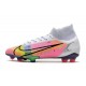 Nike Mercurial Superfly 8 Elite FG Dragonfly - Vit Silver Mörklila