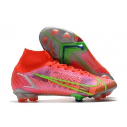 Nike Mercurial Superfly 8 Elite FG Cremisi Vivace Argento Metallico