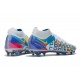 Nike Phantom GT Elite DF 3D FG Bianco Blu Cloro Rosa Blast Opti Giallo