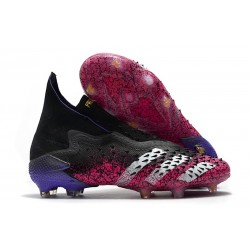 Scarpa da Calcio adidas Predator Freak+ FG Nero Core Bianco Rosa Shock