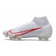 Nike Mercurial Superfly 8 Elite FG Scarpe Bianco Rosso