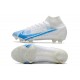 Nike Mercurial Superfly 8 Elite FG Scarpe Bianco Blu