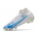 Nike Mercurial Superfly 8 Elite FG Scarpe Bianco Blu